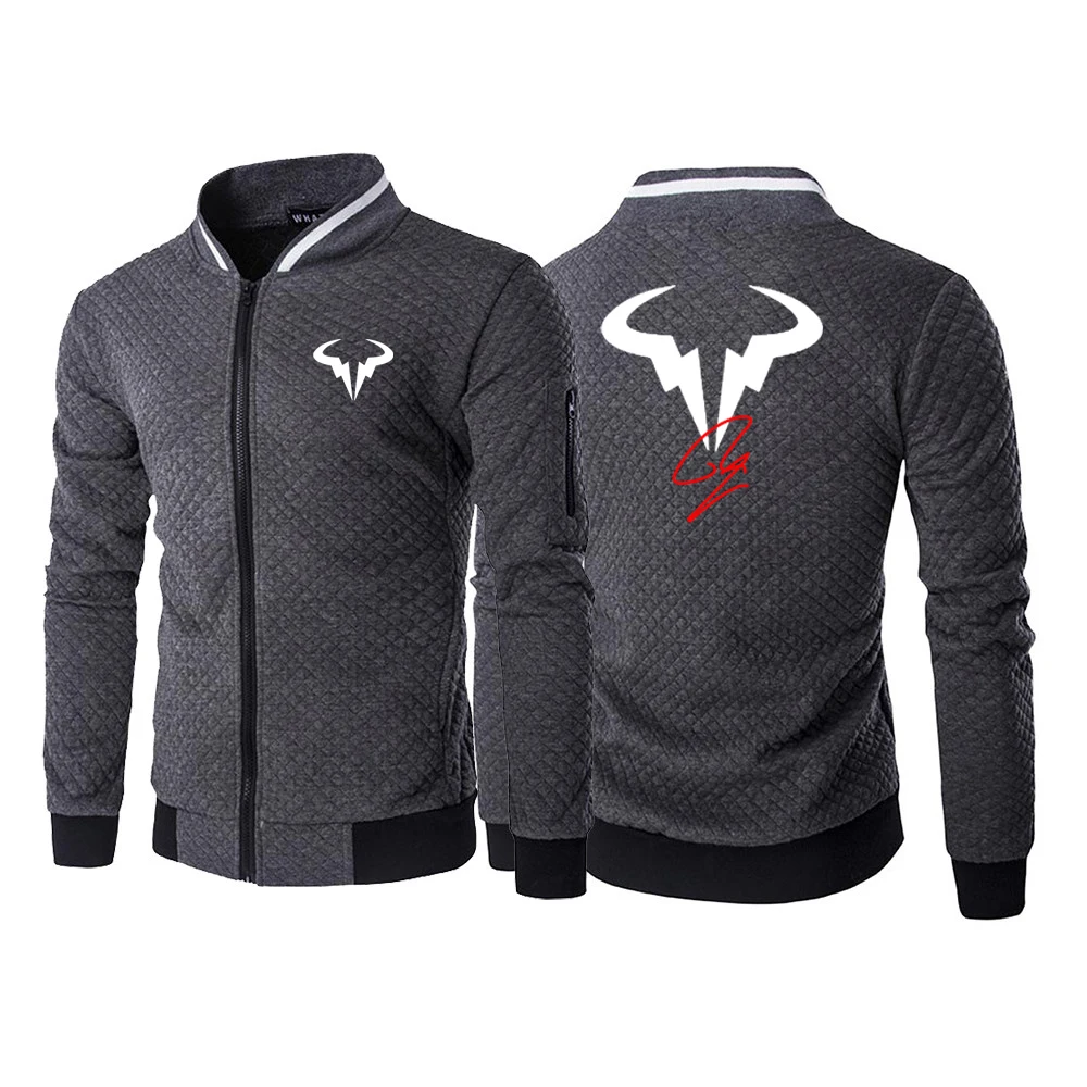 Rafael Nadal 2023 Men's New Round Neck Printing Long Sleeves Jacket Sportswear High Street Casual Zipper Hoody Sweatshirts Tops