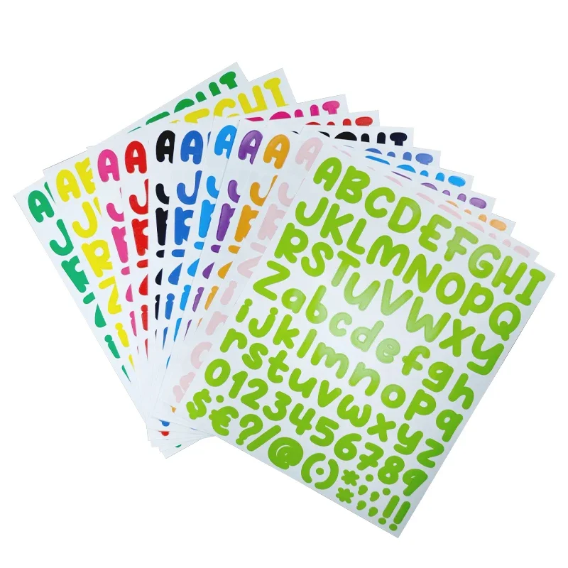 

Cartoon Alphanumeric Child Learning Stickers Children's Enlightenment English Words Alphanumeric Letter Learning Bonus Stickers