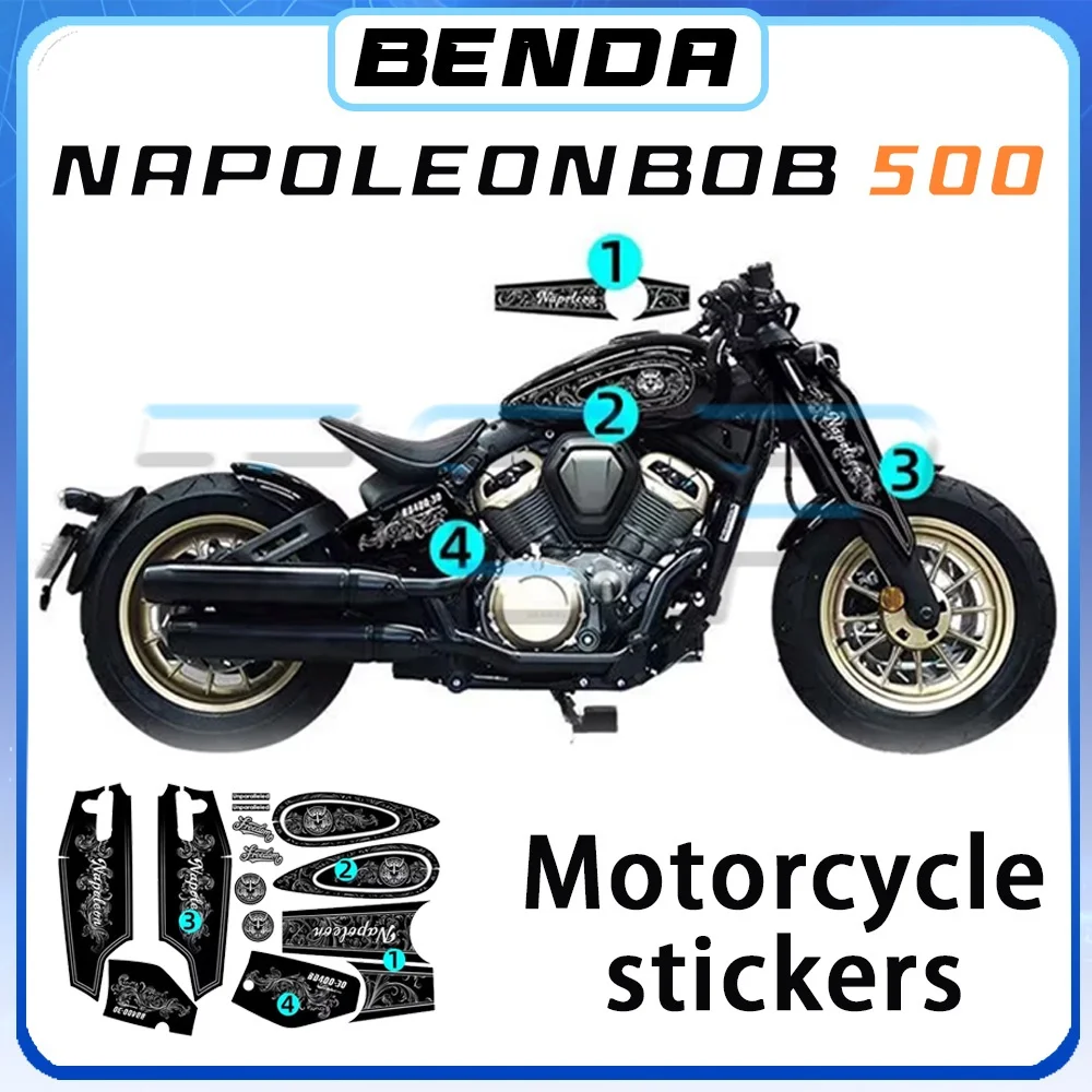 Waterproof decal paint stripe version BENDA NAPOLEON BOB 500 full car sticker NAPOLEON BOB500