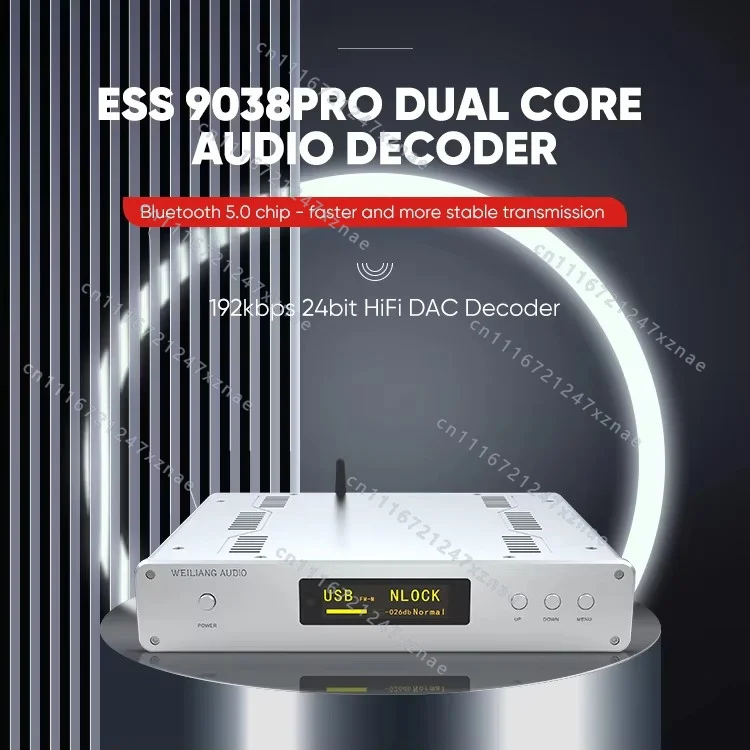 Universal Serial Bus Headphone Amplifier Remote Control Decoder, High-End Dual Core Es9038pro CSR8675 BT 5.0 LDAC