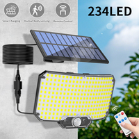 234LED Solar Light Outdoor Waterproof Solar Street Lamp Motion Sensor Floodlight Remote Control 3 Mode for Patio Garage Backyard