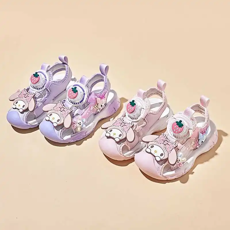 

Sanrio New My Melody Anti-Slip Sports Sandals for Girls Kawaii Wrap Toes Children's Sandals Soft Sole Beach Summer Holiday Gifts