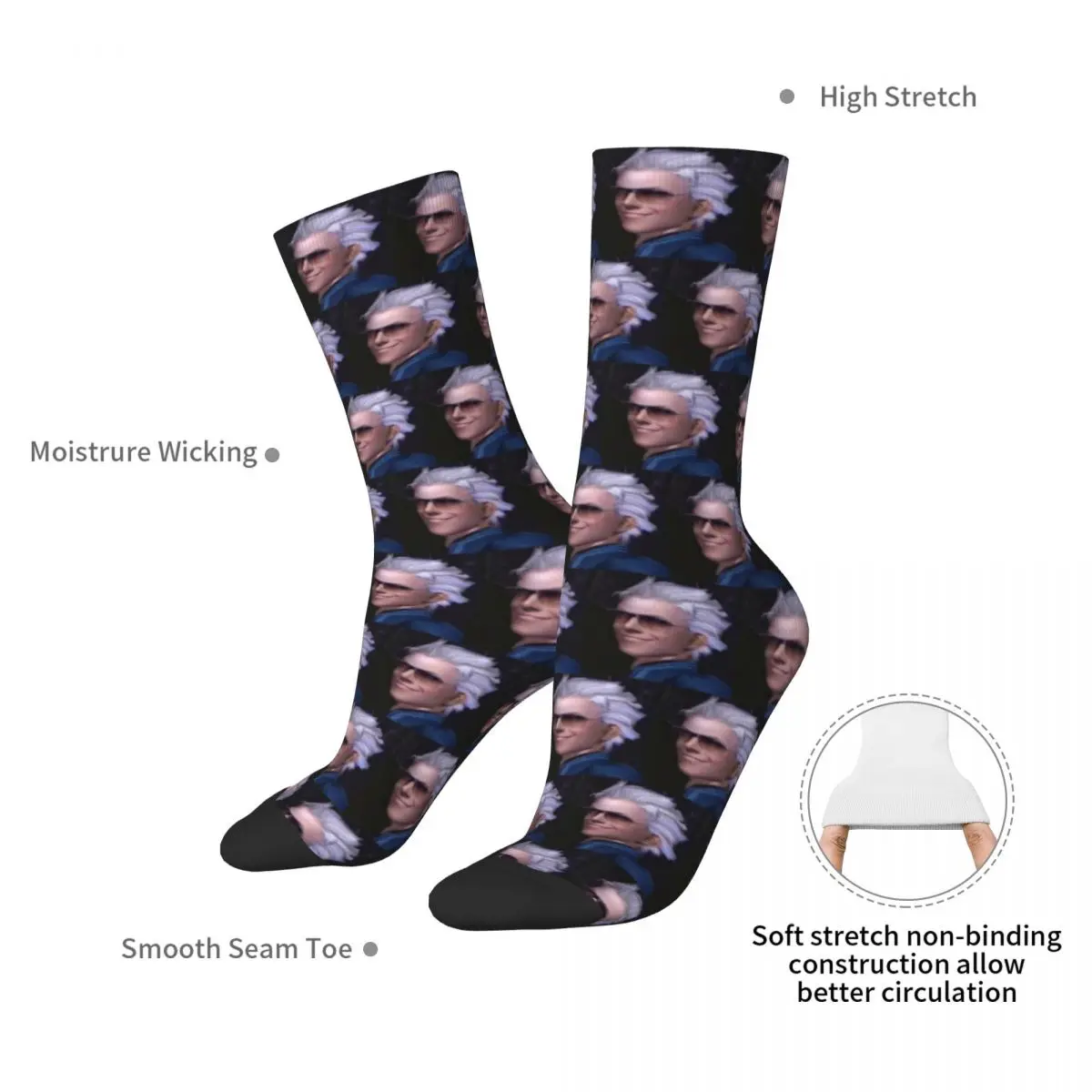 Vergil vom Teufel kann Serie Socken Harajuku Qualität Strümpfe die ganze Saison lange Socken für Mann Frau Geburtstags geschenk weinen