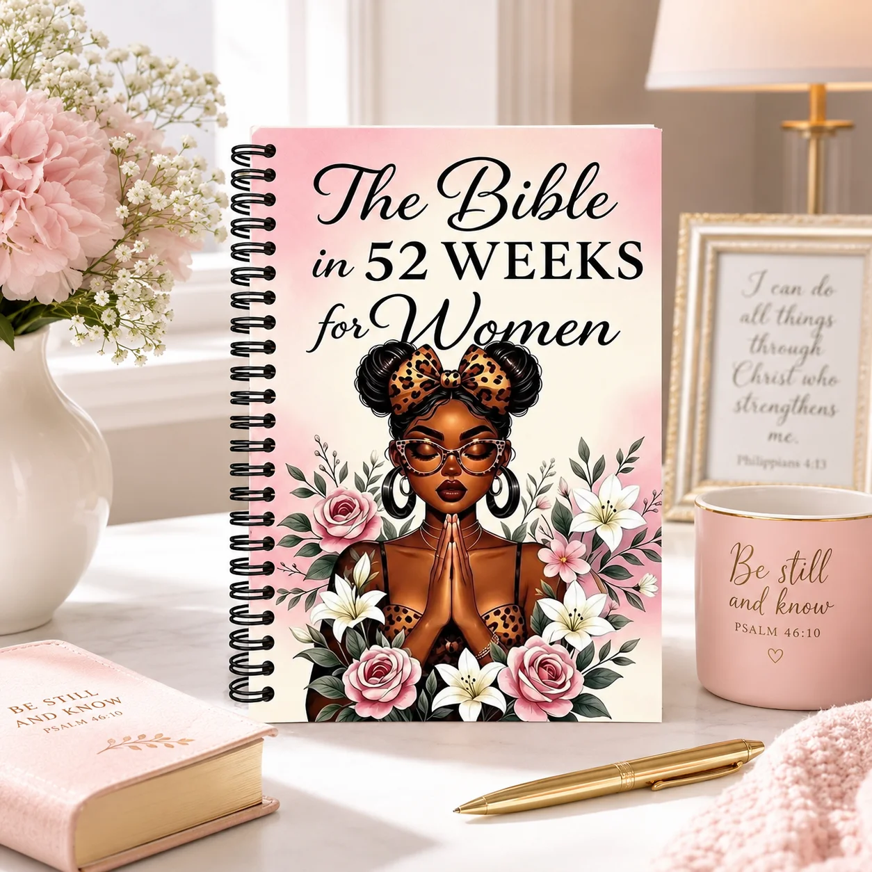 

The Bible in 52 Weeks for Women, Spiral Bible Study Guide with Prayer Pages, Reflection Prompts and Weekly Devotionals