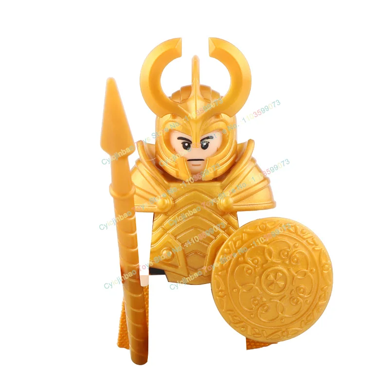 Medieval Death Asgard Guard Warrior Building Blocks Accessories Armour Shield Sword Action Figures Toys Children gifts KT1044