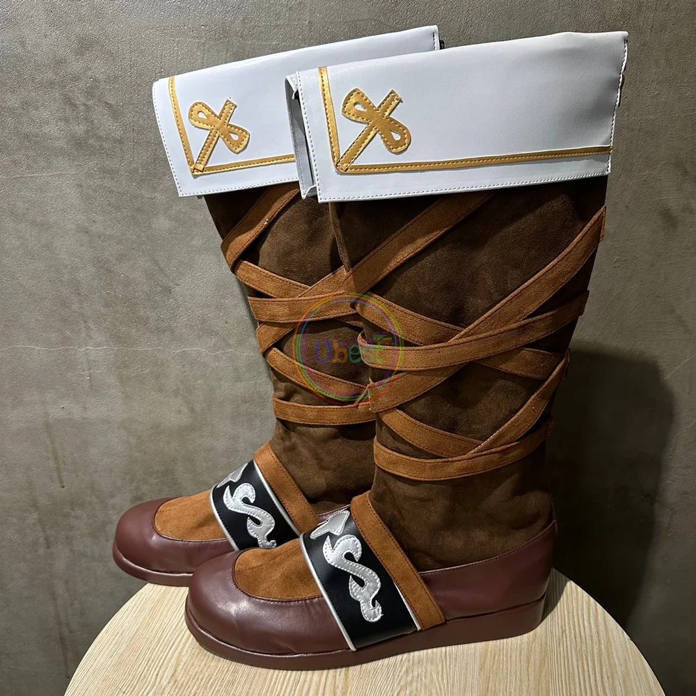 Sepatu Cosplay Fire Emblem Marth Sepatu Bot Pria