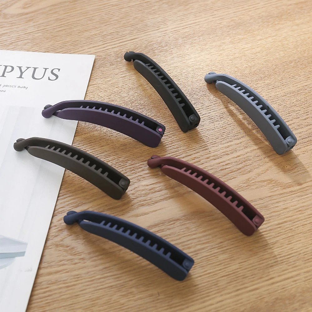 ของขวัญผู้หญิงอุปกรณ์เสริมผมสีทึบคลิปกล้วยผม Claws ผู้ถือหางม้าคลิปผม