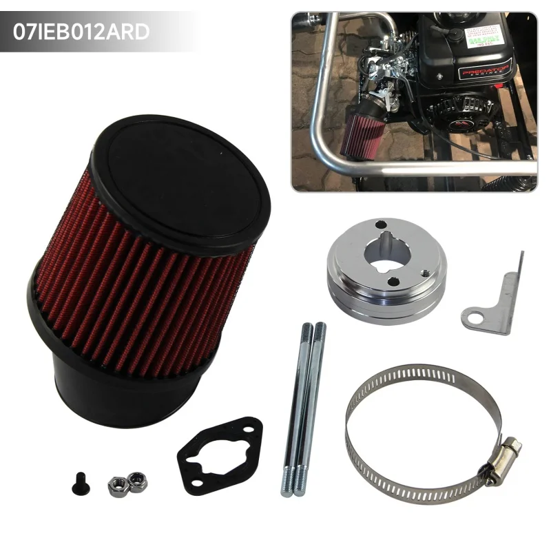 For Go-Kart & Mini Bike Predator 212cc for Honda Clone GX1600 GX200 High Performance Parts Air Filter Intake Adapter Kit