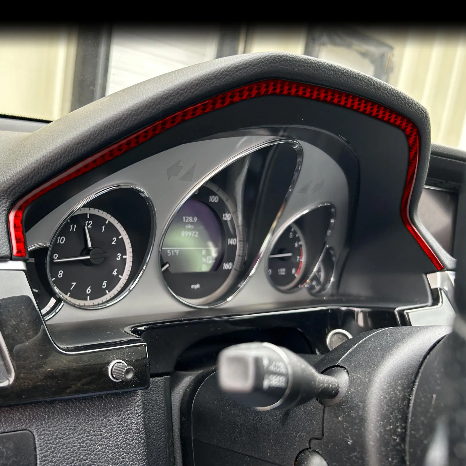 Carbon Fiber Sticker For Mercedes-Benz E-Class W212 S212 2011 2012 2013 2014 2015 Speedometer Trim Strip Gift for Car Lover
