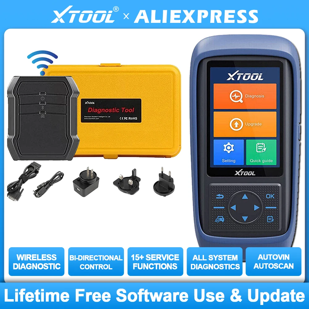 XTOOL A30Pro Bluetooth Car Diagnostic Tool Full System Automotive Bi-directional Control 15 Service OBD2 Scanner Key Programmer