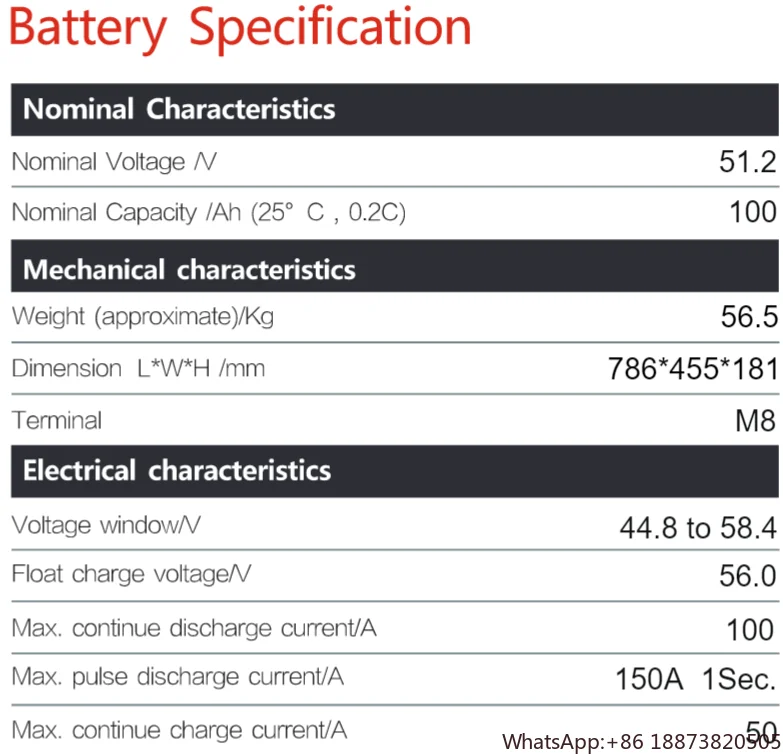 PowMr 51.2V 220AH Lithium Battery LiFePO4 16S Energy Storage Battery LiFePO4 battery