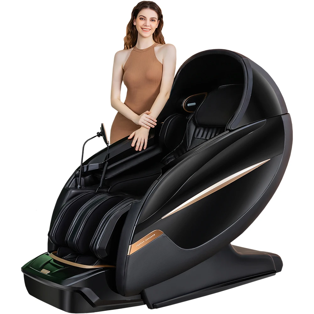 China Luxury Electric Zero Gravity Full Body Massager Dual Core Massage Chair 4d SL Track Heated Massage Chair