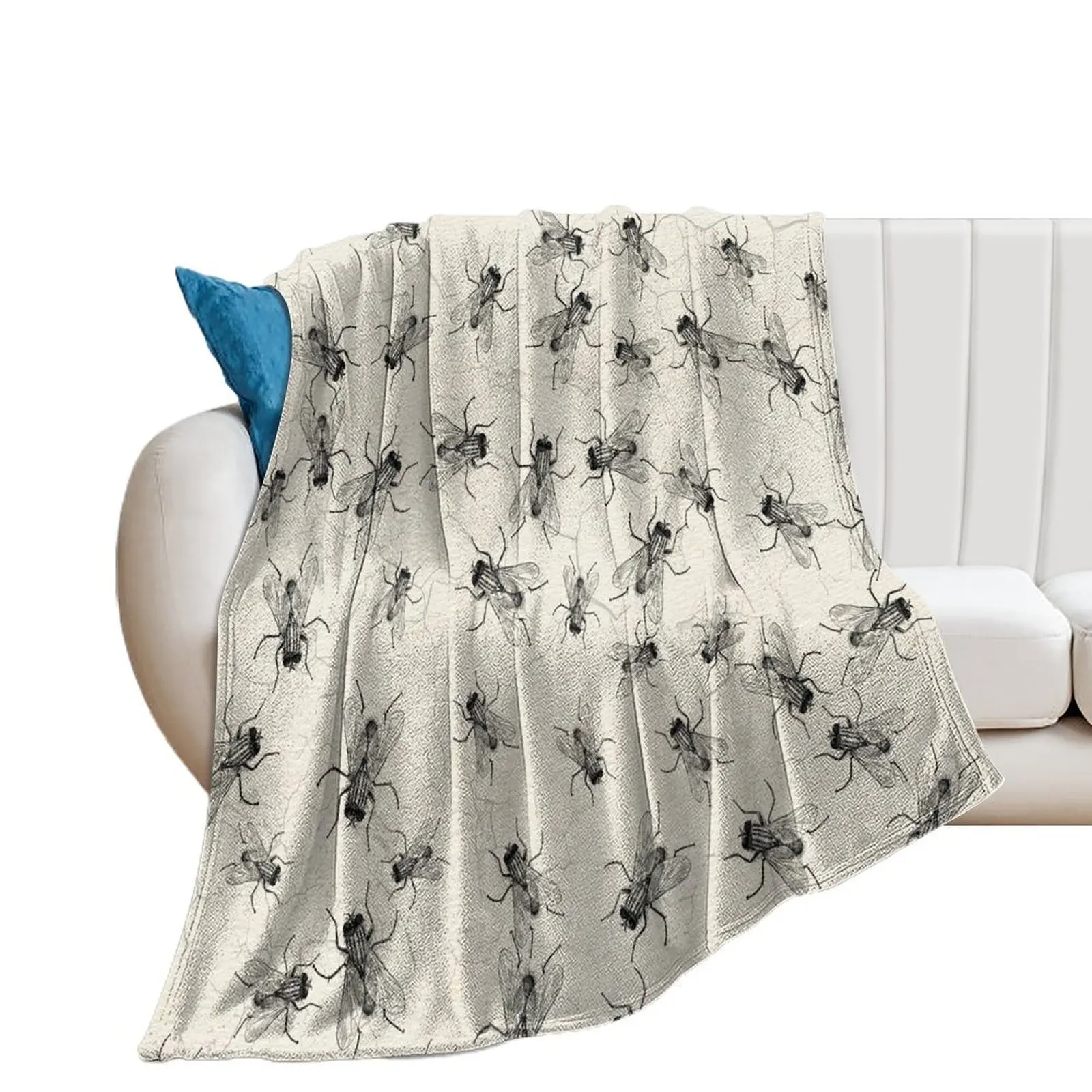 

House Fly chaos Throw Blanket Fashion Sofas halloween Blankets For Bed Blankets