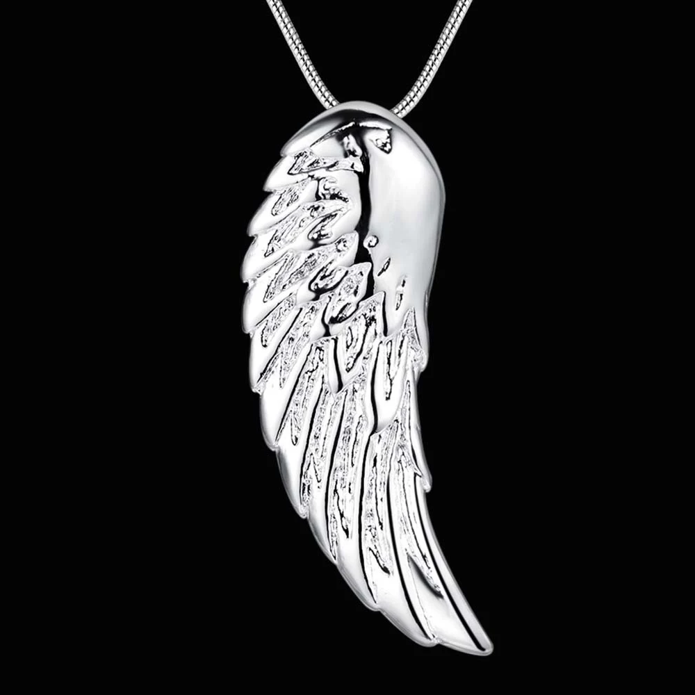 925 Sterling Silver Necklace Pendant for Women Wedding Jewelry Fine Accessories High Quality  Angel Wings Fashion Gifts Party view 3