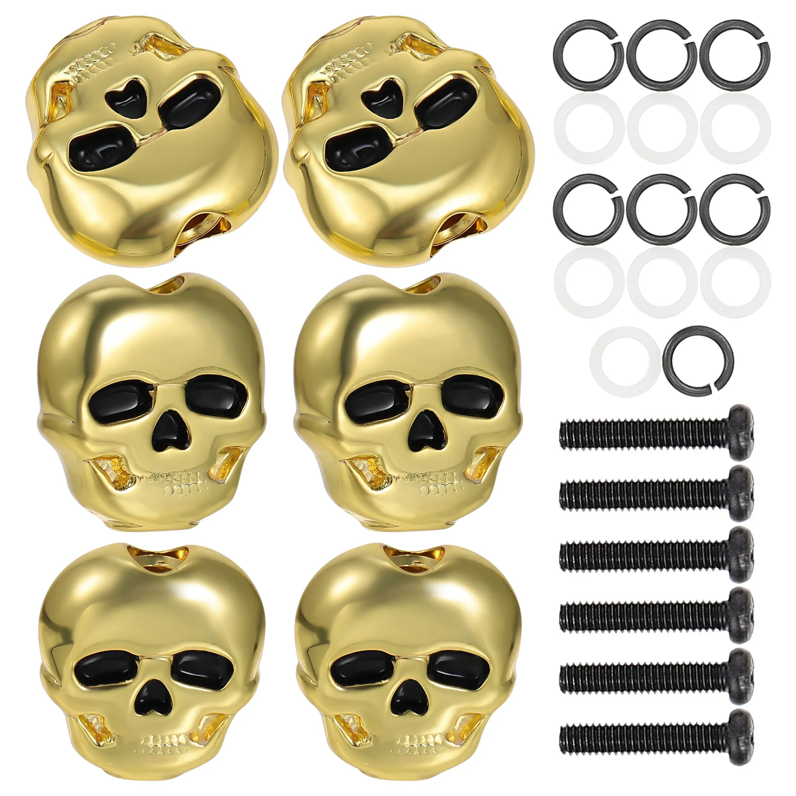 

6Pcs Guitar String Pegs Durable Lightweight Metal Tuning Machine Heads Replacement Parts for Folk Guitar Accessories