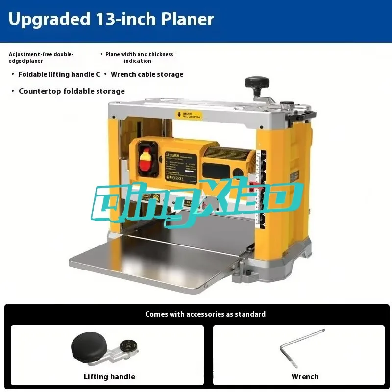 Mini Woodworking Planer Household Bench Electric Planer Single Side Press Planer High Power Desktop Milling Machine CE Certified
