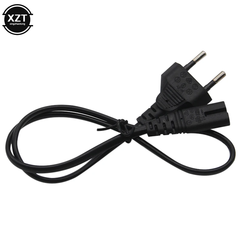 1pc 0.6M 2ft-Prong Pin AC EU US Power Cable High Quality Wire Conductor Power Cord For Desktop Laptop