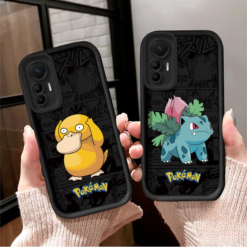 Etui na telefon z motywem kreskówkowego P-Pokémona dla Xiaomi Poco F7 F6 F5 F4 F3 M5s C65 C75 C71 X7 X6 X5 X4 GT X3 NFC M7 M6 Pro 4G 5G, tylna obudowa