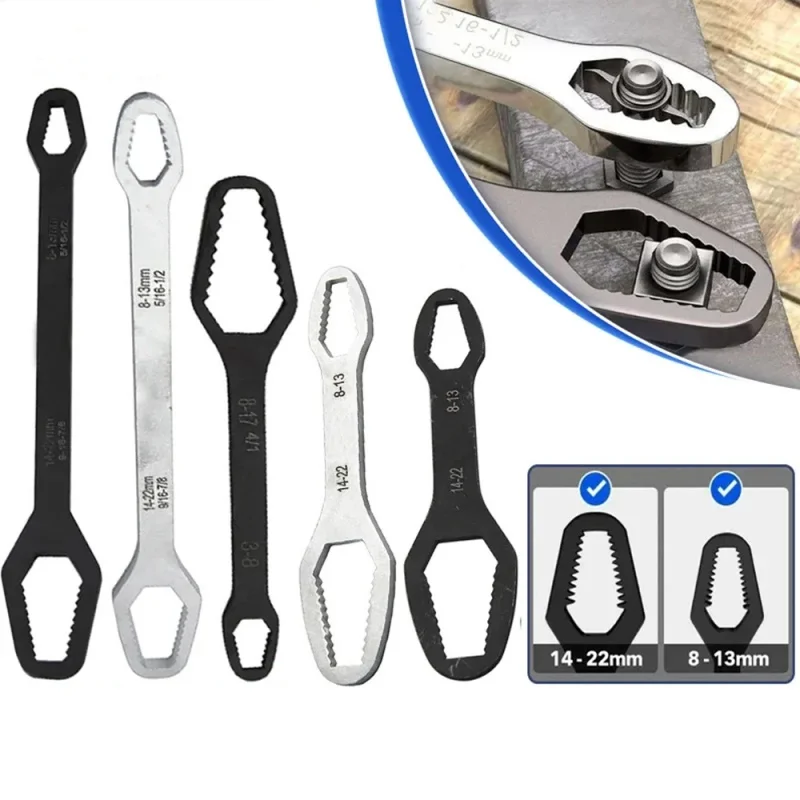 3-17mm8-22mm Universal Torx Wrench Adjustable Multifunction Wrench Board Double-head Multipurpose Torx Spanner Repair Hand Tools