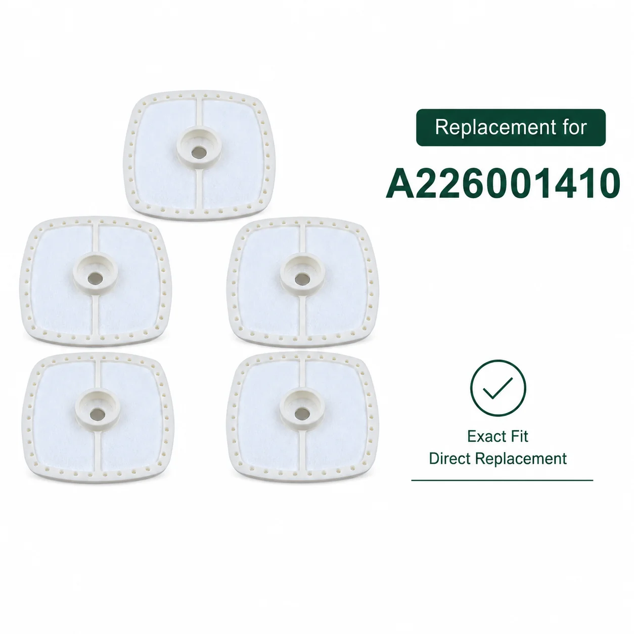 Replacement Air Filter 5Pcs Compatible with Echo A226001410 SRM225 HC150 HC160 HC180 SRM211 SRM251 SRM265 String Trimmer Parts
