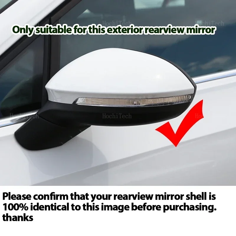 Bat shape Style Black Rearview Side Mirror cover Caps for Volkswagen VW Golf 8 MK8 VIII 8R R GTI GTE GTD 20-25