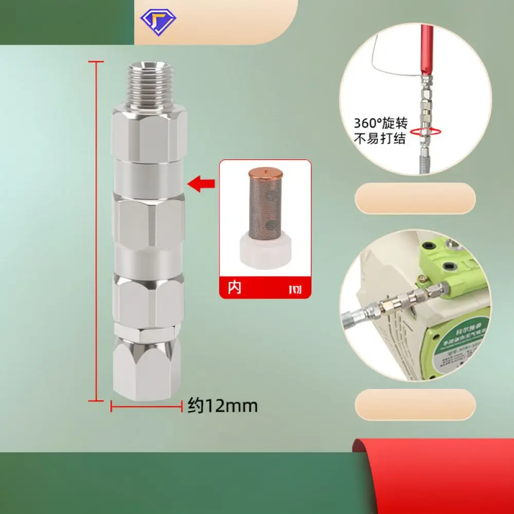 Brass Airless Sprayer Swivel Joint 360 Rotation Connector High Pressure Hose Coupling Paint Spray System Tool