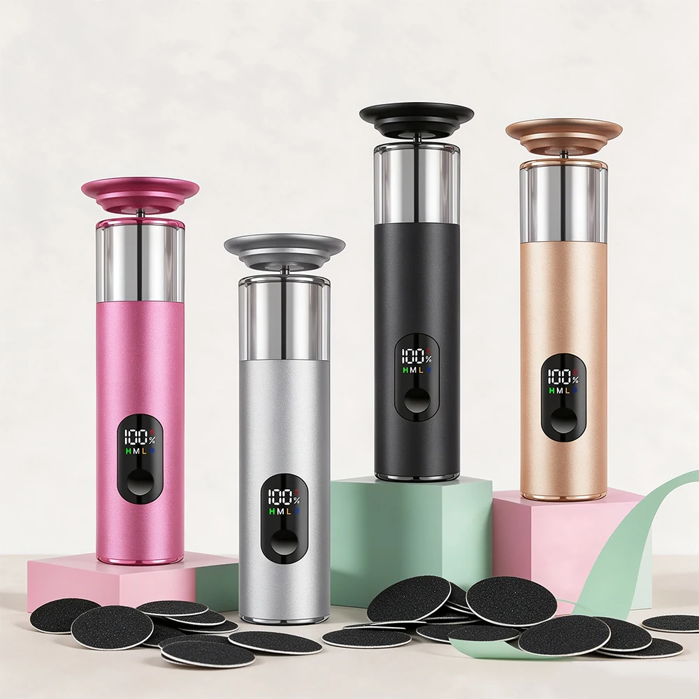 Electric Foot Exfoliator And Nail Trimmer with LED Display 60 Grinding Discs Nail Care Tool for Smooth Feet And Perfect Nails