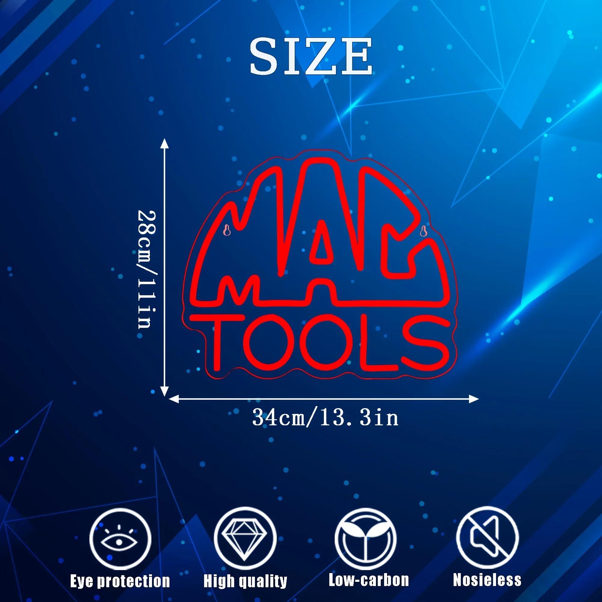 Man Tools Neonlichtschild Text LED-Neonschild für Studio Schlafzimmer Werkzeugraum Club Bar Man Cave Party Wanddekoration USB Dimmbare Geschenke