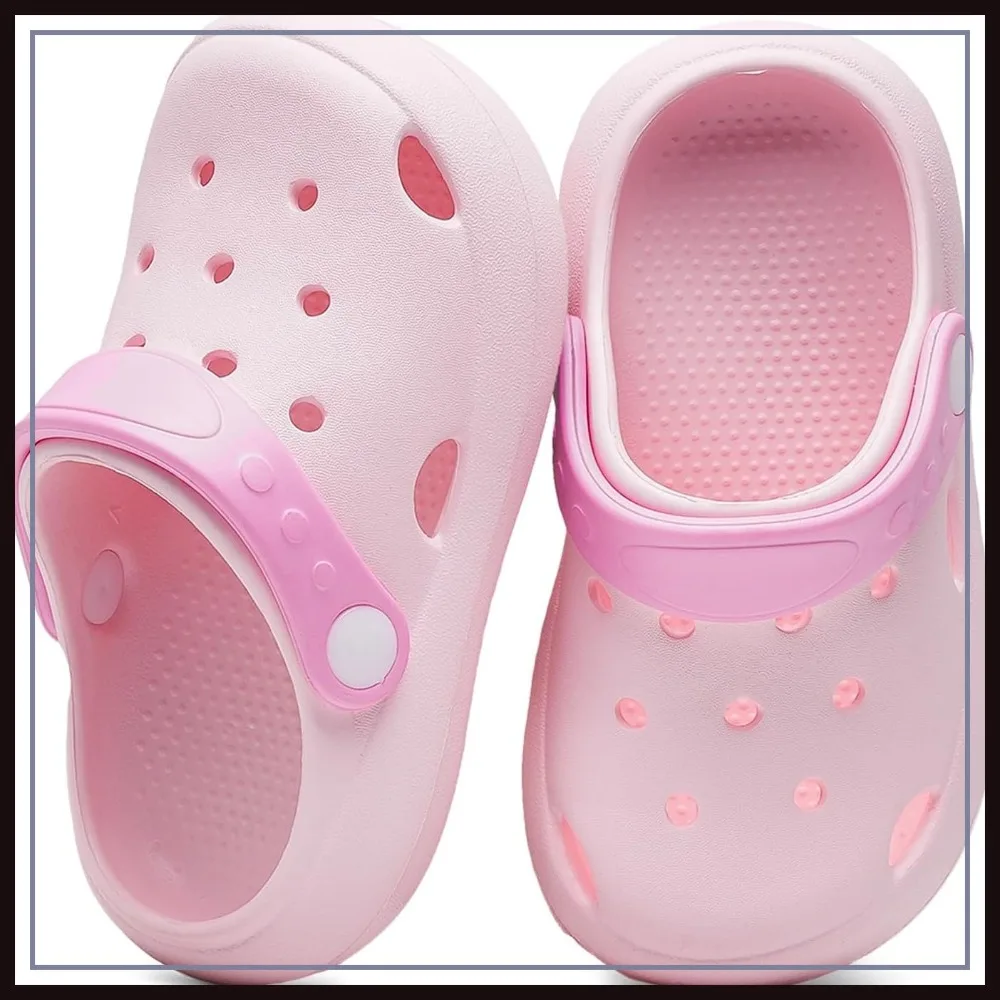 

Kids Clogs Slip on Slides Sandals Summer Beach Pool Outdoor Water Shoes Shower Slippers