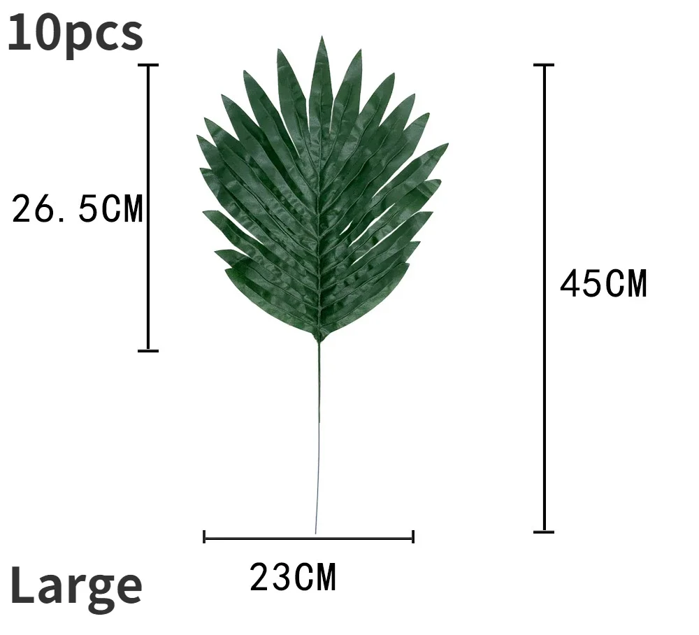 Tropical Palm Leaves Artificial Silk Decor for Summer Weddings