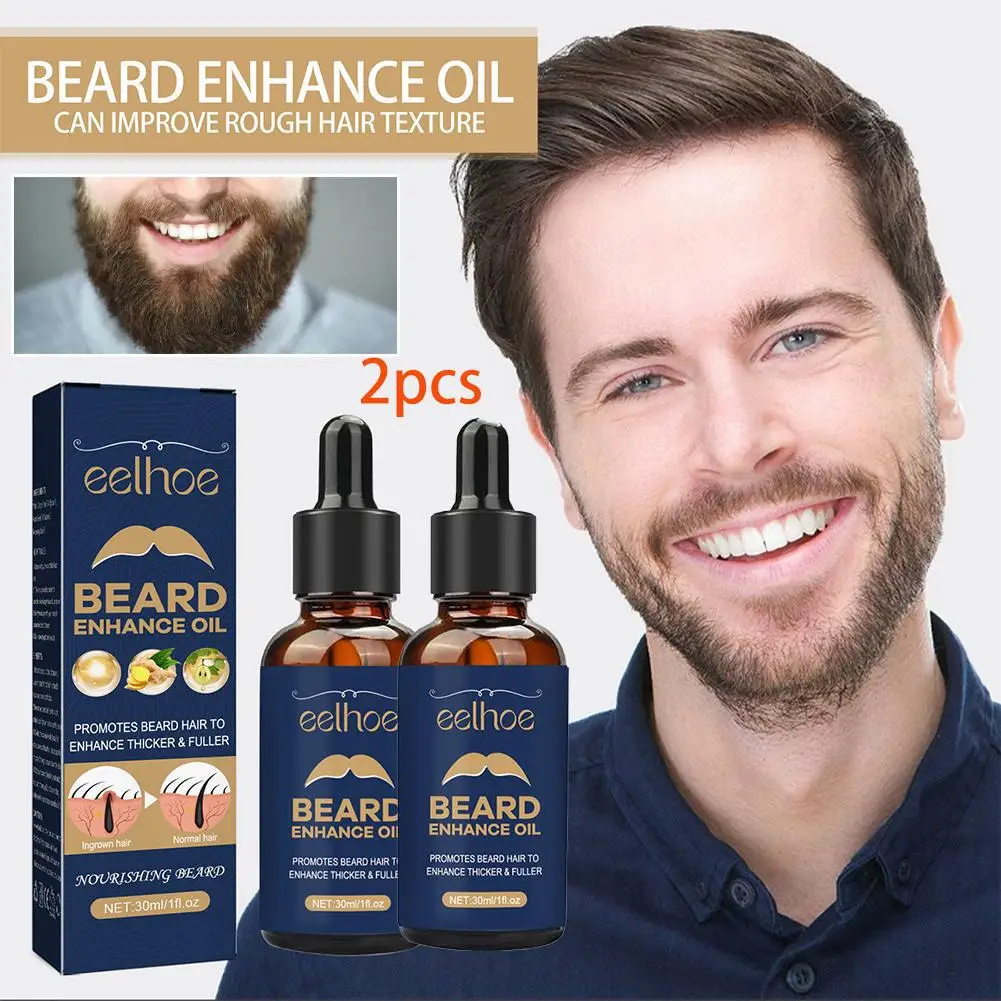 2pcs 30ml Beard Oil For Men Softens Strengthens Styling Beard Oil Beard Care Nourish Natural Oil Beard Care