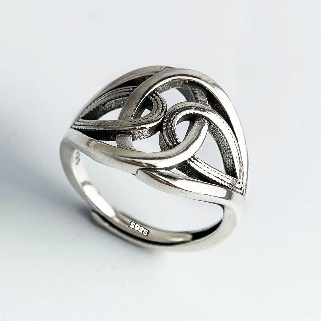 

925 Sterling Silver Rings for Women Couple Minimalist Handmade Simple Retro Cross Line Ring Fine Jewelry Gift Prevent Allergy