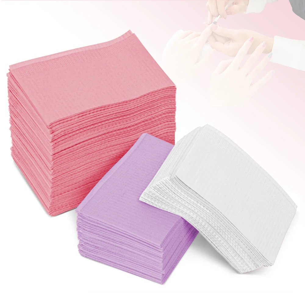 125pcs Nail Art Mat Disposable Clean Pads for Nails Waterproof Tablecloths Manicure Tools Accessories Tattoo Nail Art Table Mat