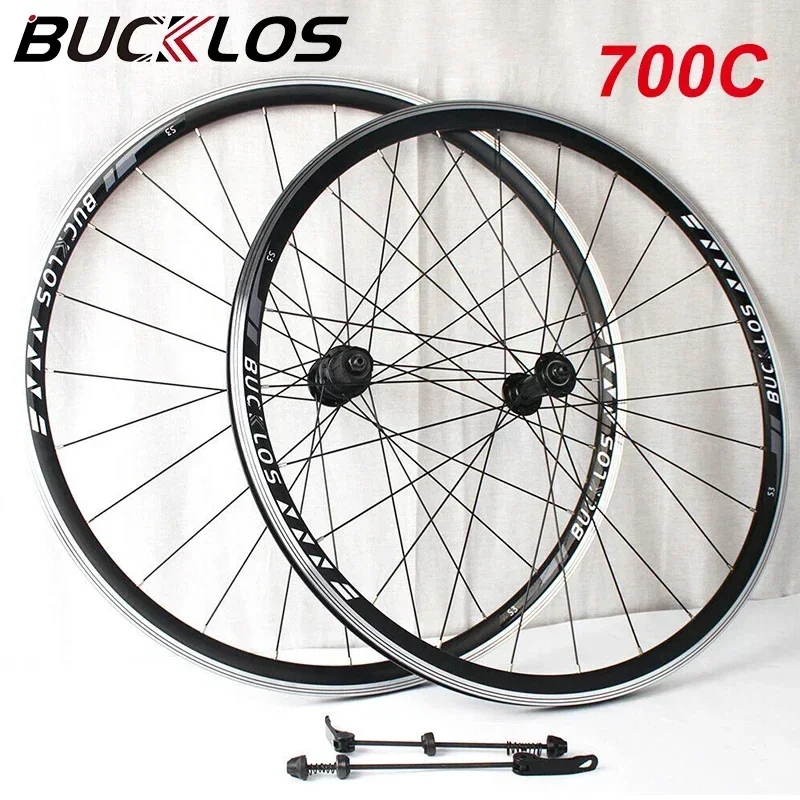 BUCKLOS V Brake Wheelset Road Bike 700C Wheel Set 20 24 Holes Bicycle Quick Release Wheels 9*100mm 10*130mm Wheel Rims