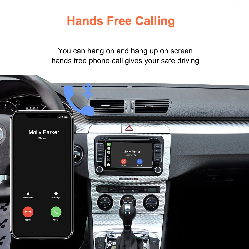 Bonroad Wireless Android Auto Retrofit Car Play Modul für Volkswagen Passat Golf 6 Tiguan Touran Polo RNS510 Serie Mirror Link – Detail 13