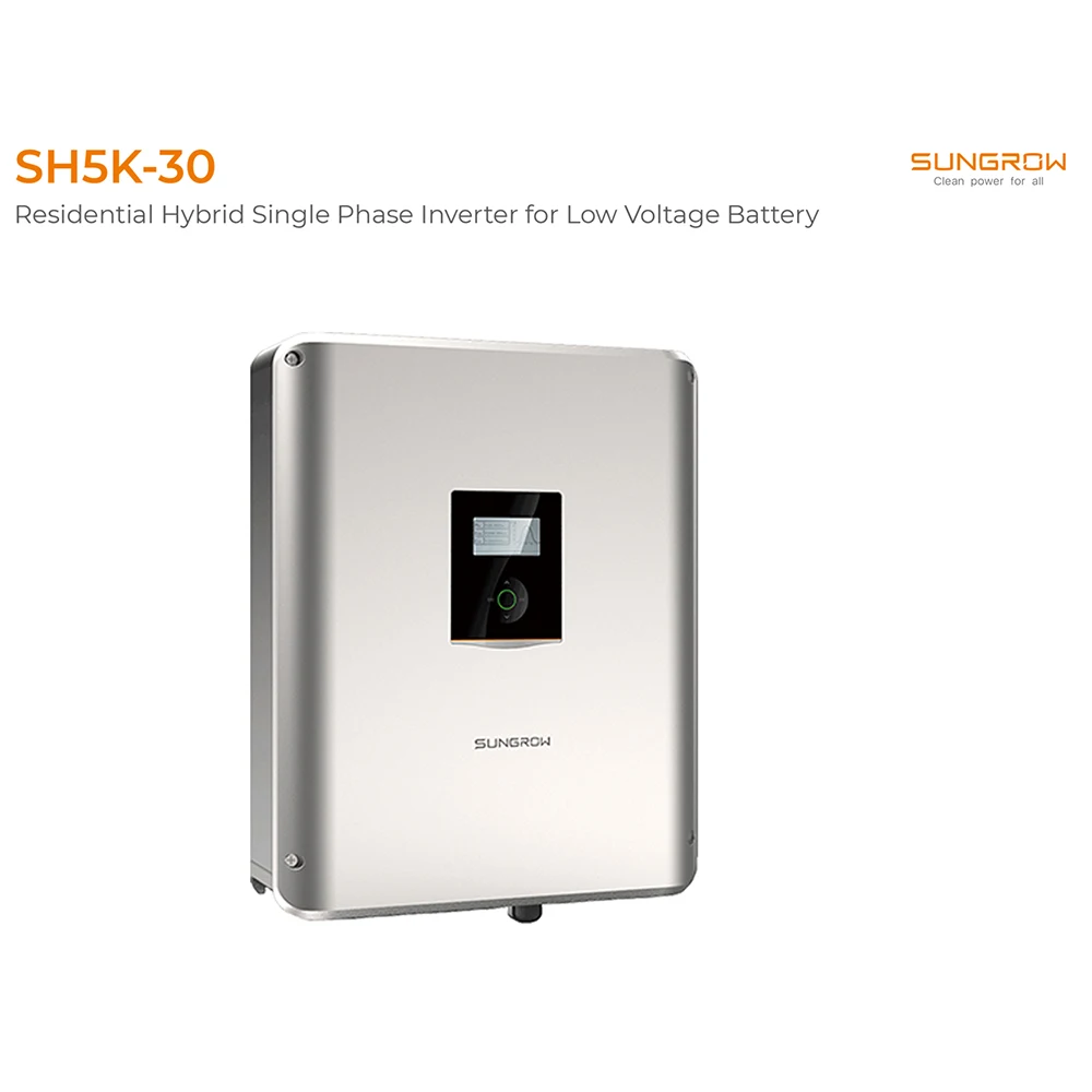 Sungrow 5 кВт on Grid 3 кВт автономные гибридные солнечные инверторы SH5K-30 с ЖК-дисплеем и модулем связи Однофазный солнечный инвертор