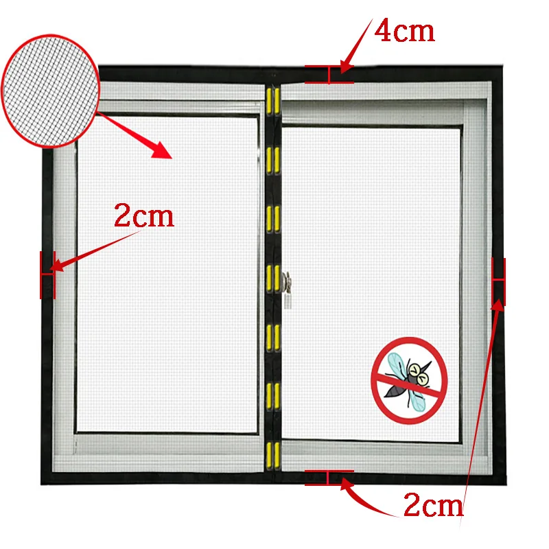 Self adhesive invisible household magnet magnetic screen window mosquito screen mesh sand window mosquito net window curtain