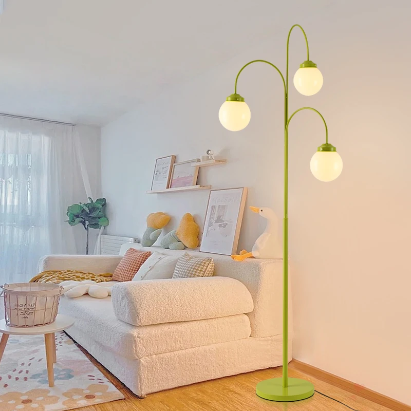 

Lily of the Valley cream wind floor lamp for Living room deco vertical floor light bedroom bedside warm atmosphere Standing lamp