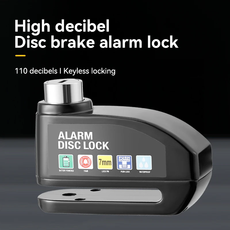 

Водонепроницаемый мотоциклетный перезаряжаемый дисковый замок, сигнализация для велосипеда, противоугонный замок, защитная защита, аксессуары для велосипеда и мотоцикла