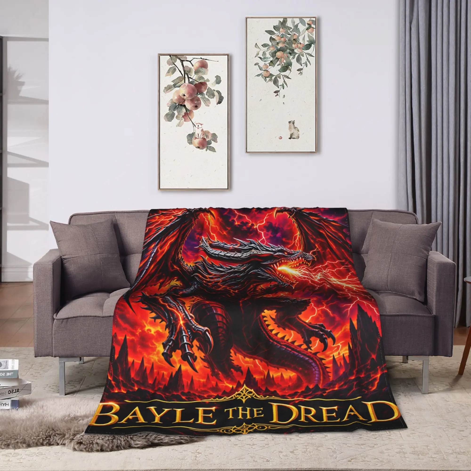 Super Warm Blankets Travel Elden Ring Gamer Bayle the Dread Dragon Throw Blanket  Flannel Bedspread For Outdoor Sofa Bed Cover