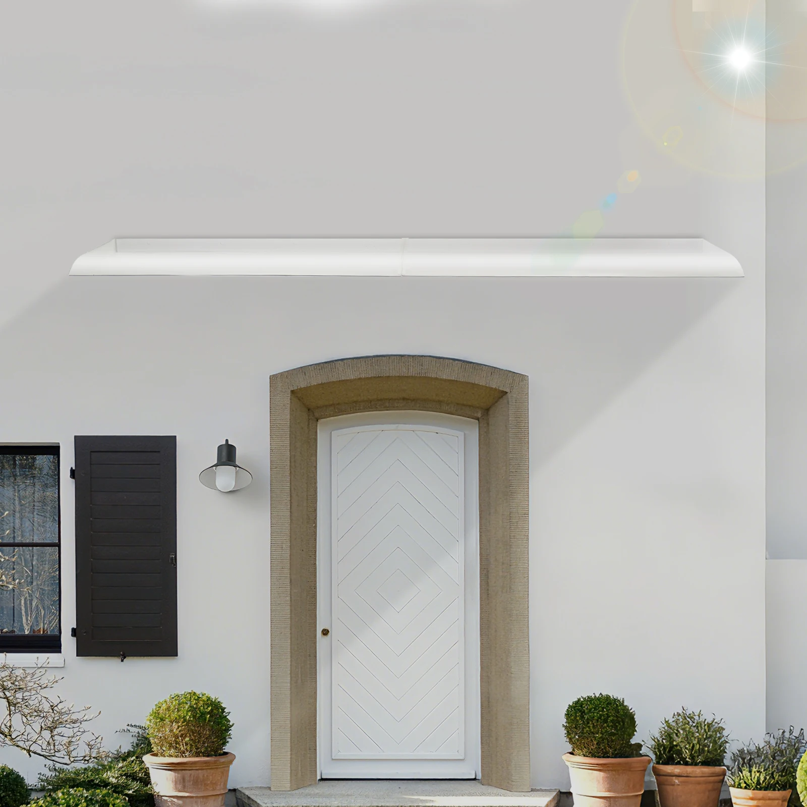 Klare Regenschutzabdeckung, rostbeständige Fenstermarkise, Regenschutz, Vordertürüberdachung für Fahrradunterstände/Gazebos/Traubengrabben – Detail 5