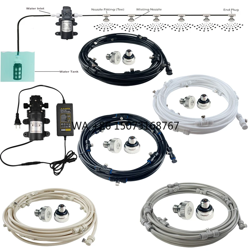 

Customize Color Black Beige White Grey Low Pressure Misting System with Pump for Garden Watering Cooling System Mushrooms