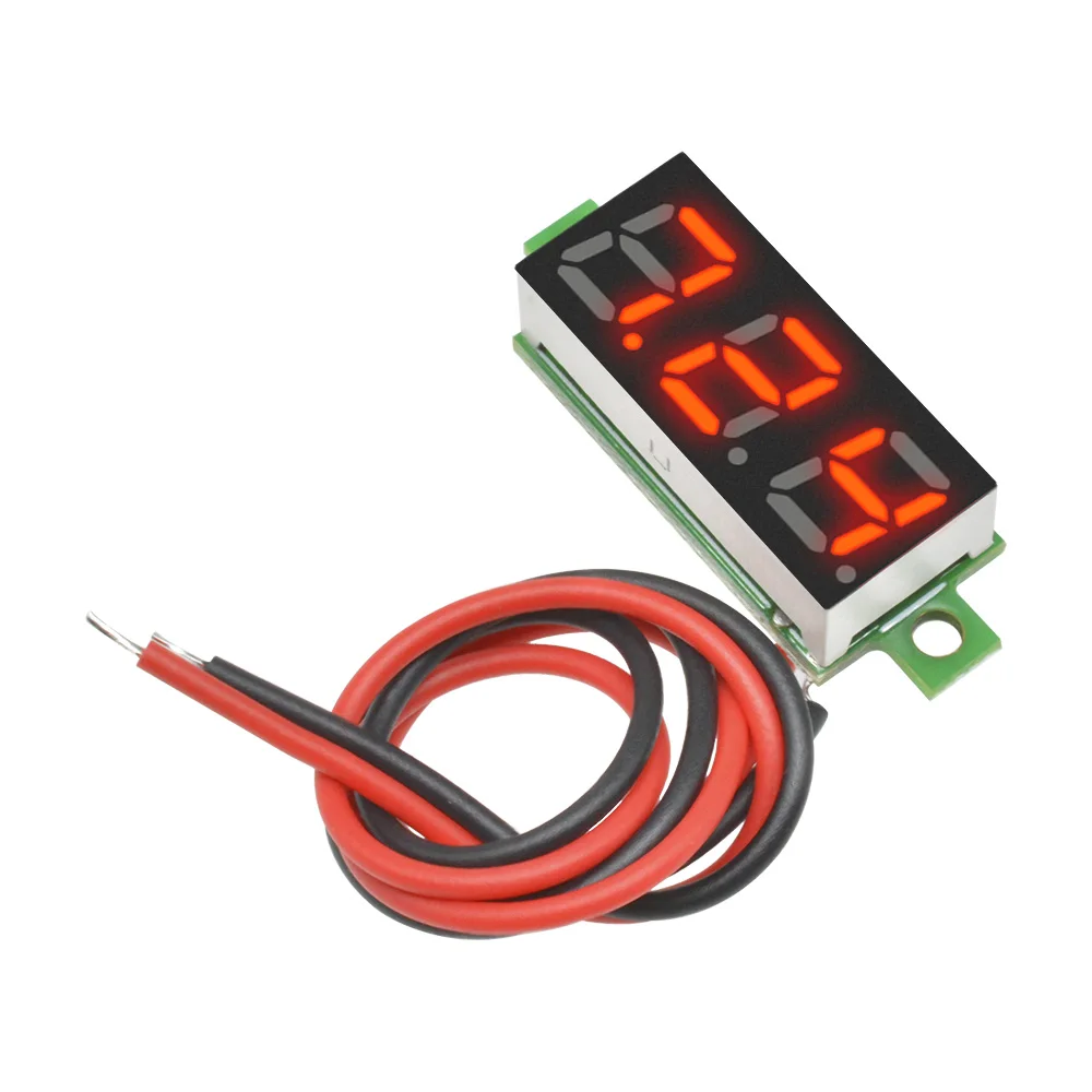 DC 2.5 V-30 V 0.28 pollici LED Digital Voltmetro Digitale di Tensione Tester Del Tester Del Rivelatore 2 Fili 0.28 \'\'rosso Verde Blu Giallo Display