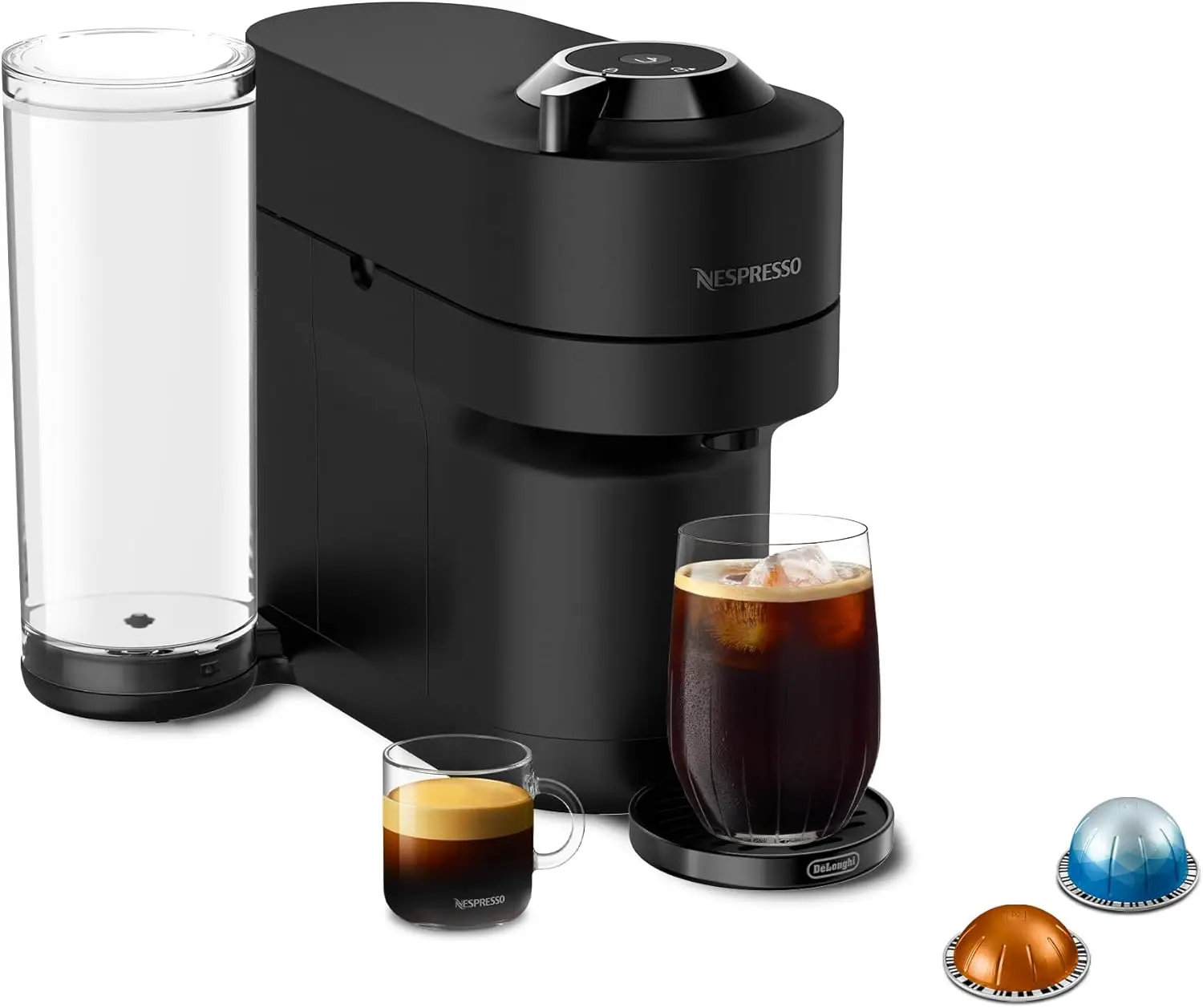 Limited-Edition Vertuo Pop+ Coffee and Espresso Maker Black Matte with Dark Chrome