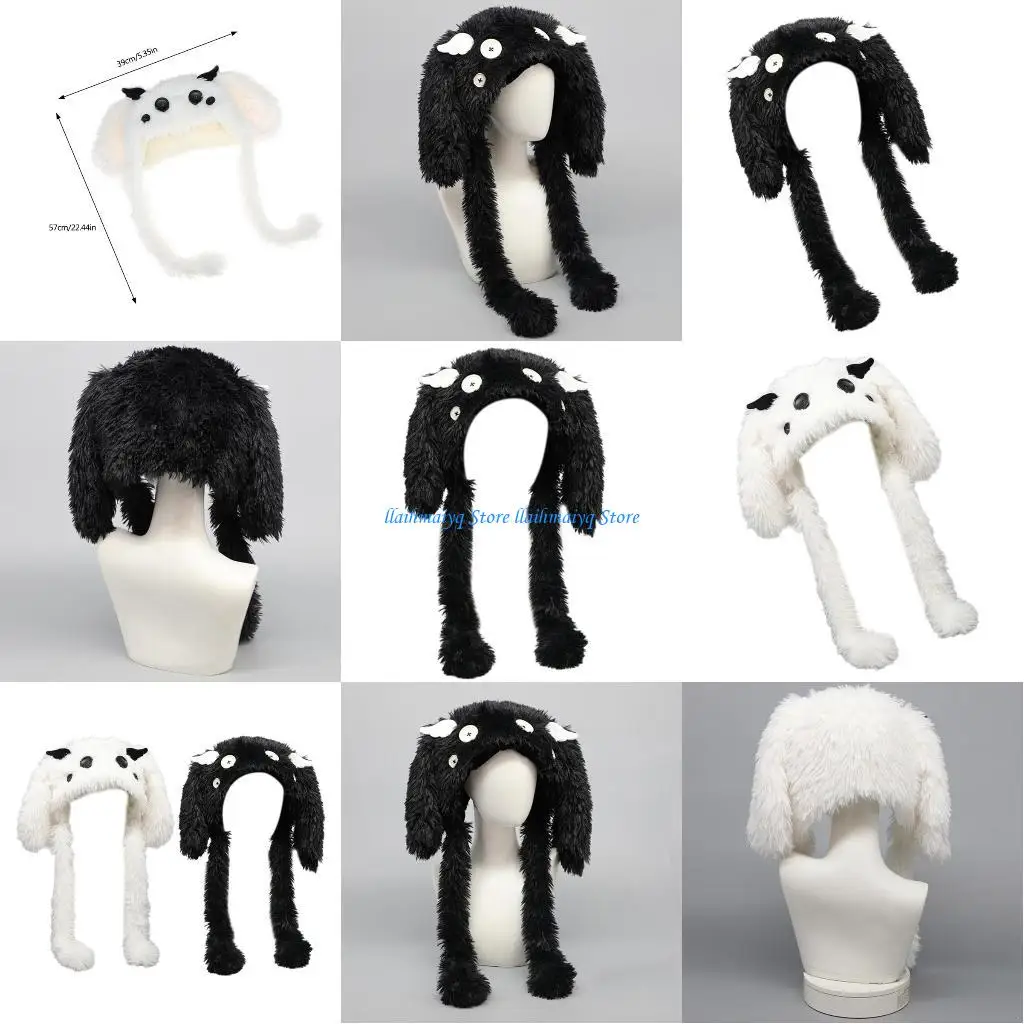 

573B Furry Rabbits Hat for Cycling and Running Sport Thicken Rabbits Hat Thick Lining