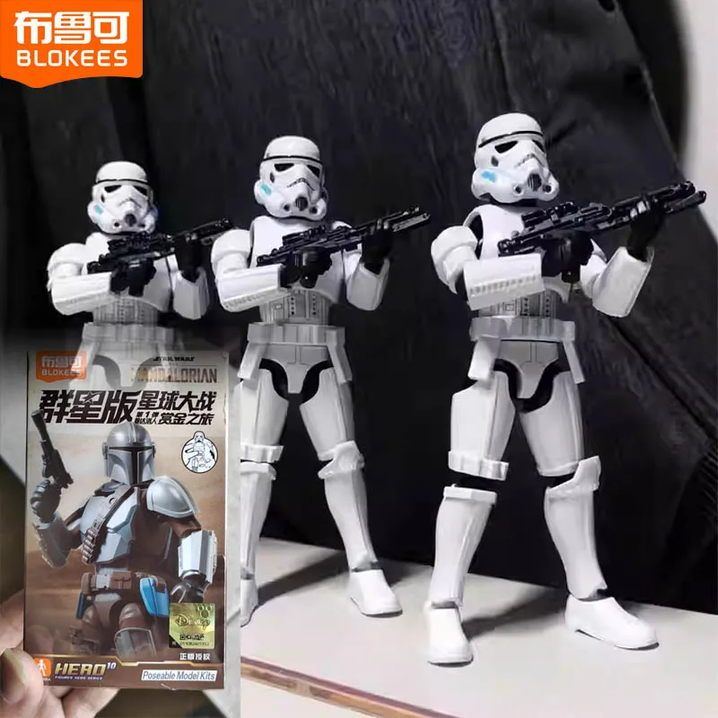 

Blokees оригинальные в наличии аниме «Звездные войны» Охота за головами Мандалорский том 1, глухая коробка, украшения, фигурка, Рождественский подарок