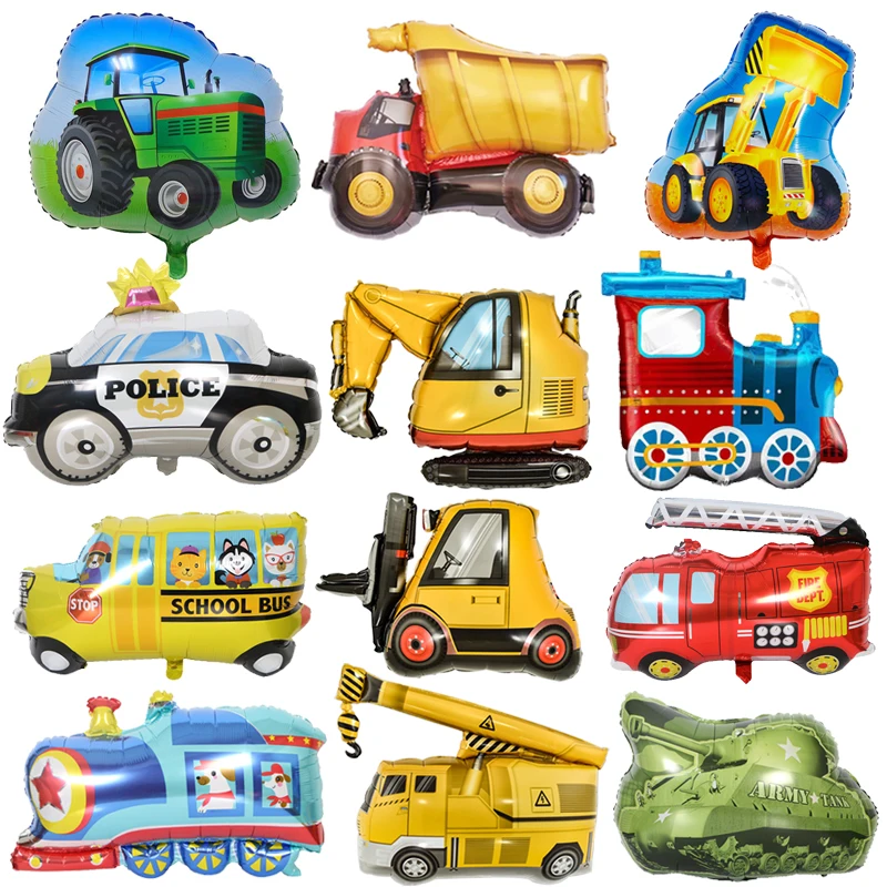 1PC Giant Car Foil Balloons Big Truck Train School Bus Helium Air Globo Kid Toys Birthday Party Baby Shower Decoration Supplies