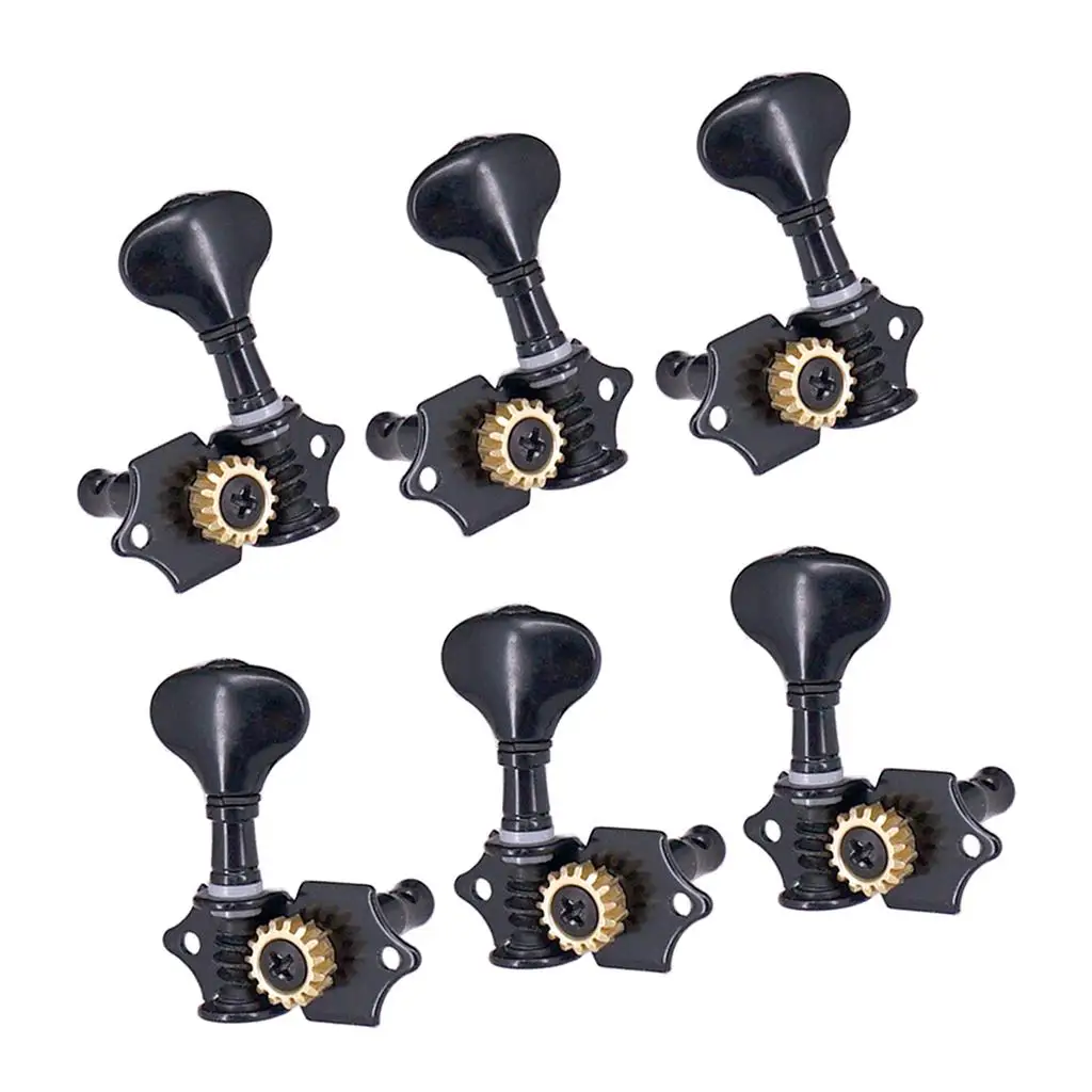 3R3L Guitar Tuning Pegs Tuners Machine Heads with Fishtail Shape for Folk Guitar Accessories