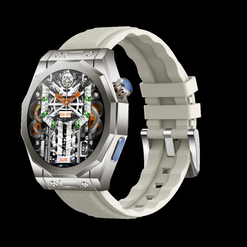 Reloj inteligente para deportes al aire libre, brújula para hombres, Monitor de ritmo cardíaco y salud, reloj inteligente con información de llamada entrante, relojes impermeables