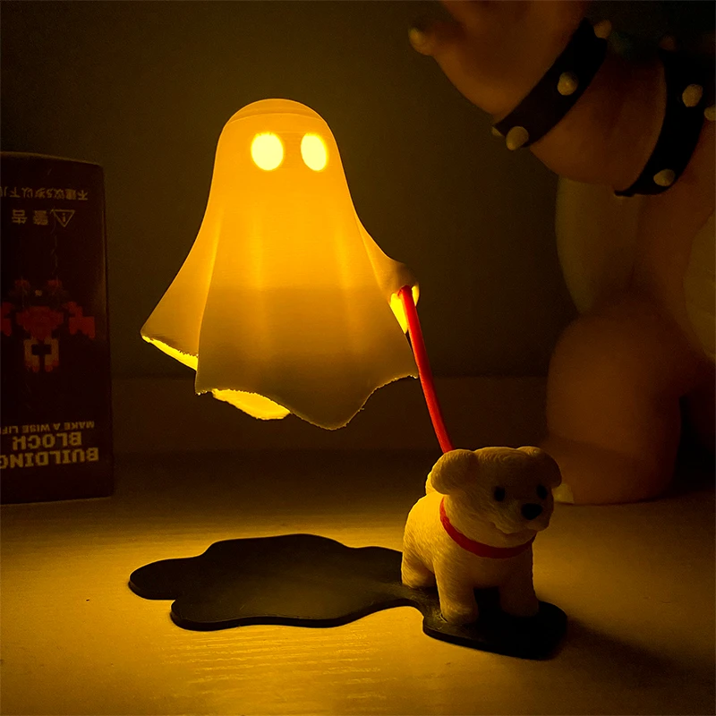 3Dプリントのかわいい犬と幽霊の置物、家の寝室や机の装飾、ハ - 3D Printing Ghosting のレビューと価格
